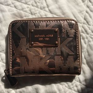 Michael Kors Metallic Pink Wallet